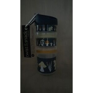 Sugarbooger Twist & Snack Stacker 3 Stacking Containers Mushroom Forest  Blue